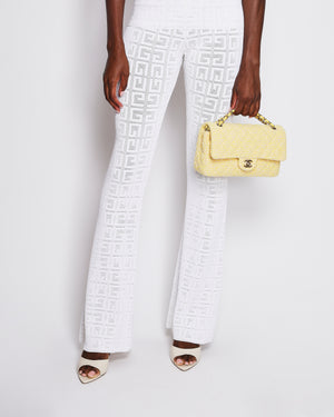 Givenchy White Knit Logo Tank Top with Matching Trouser Set Size XS (UK 6)