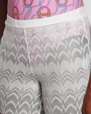 Missoni Mare White Knit Zig-Zag Pattern Flare Trousers Size IT 40 (UK 8) RRP £860