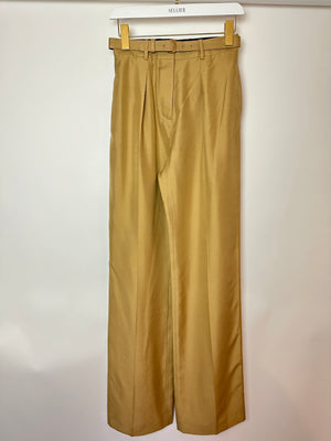 Loro Piana Tan Barrel Trousers with Waistband Detail IT 38 (UK 6)