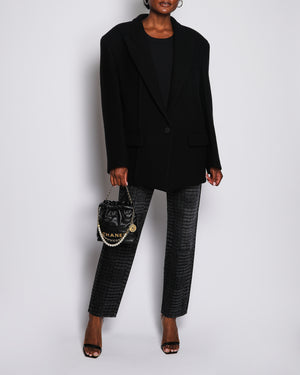 The Attico Wool Structured Blazer Coat with Pockets Size IT 40 (UK 8)