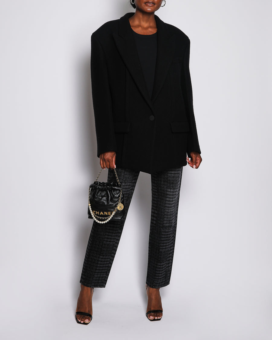 The Attico Wool Structured Blazer Coat with Pockets Size IT 40 (UK 8)