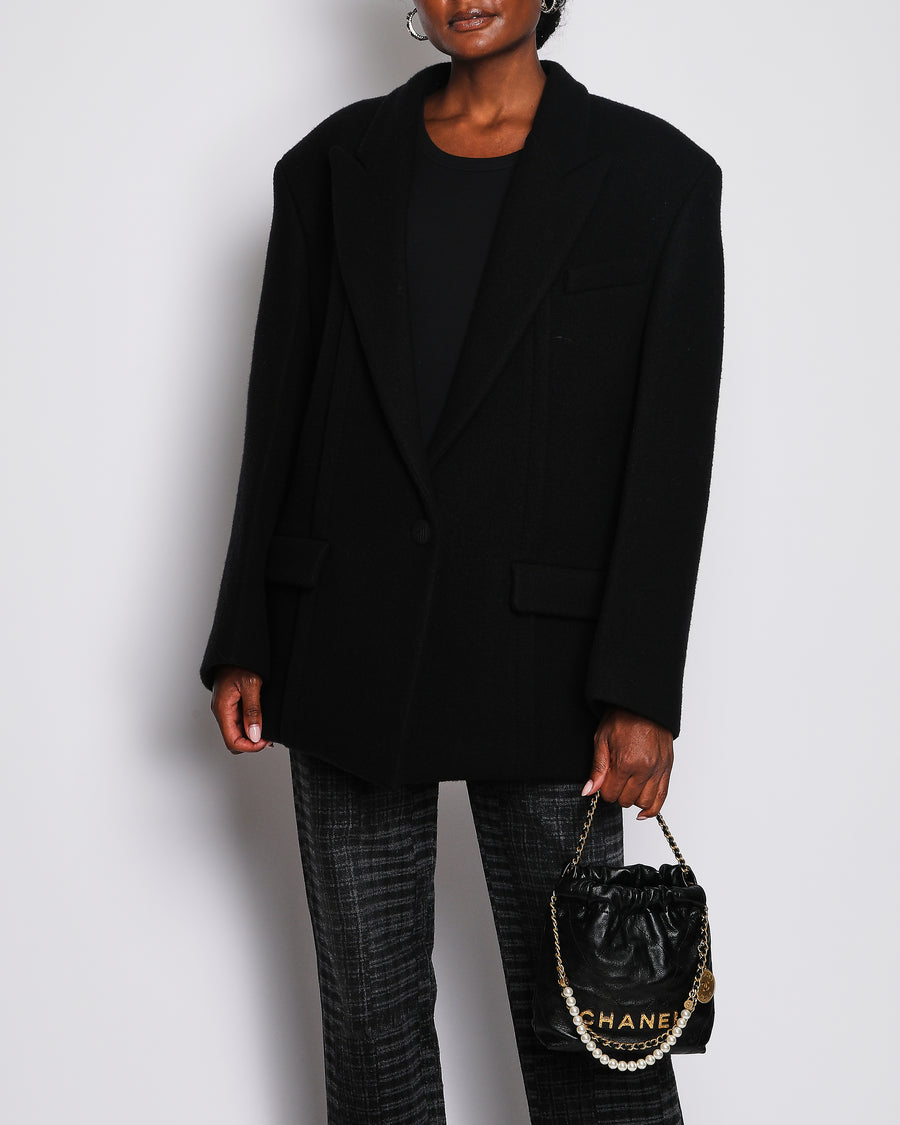 The Attico Wool Structured Blazer Coat with Pockets Size IT 40 (UK 8)