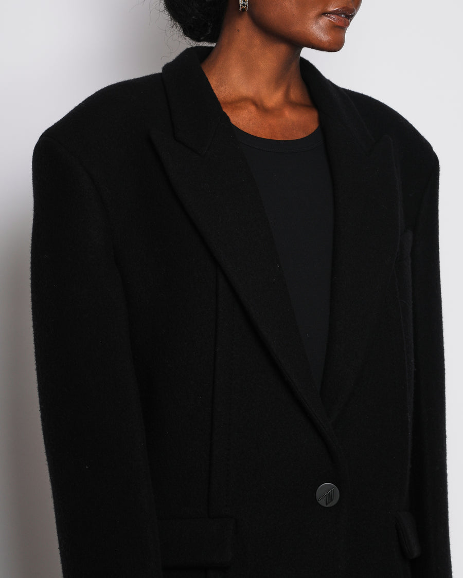 The Attico Wool Structured Blazer Coat with Pockets Size IT 40 (UK 8)