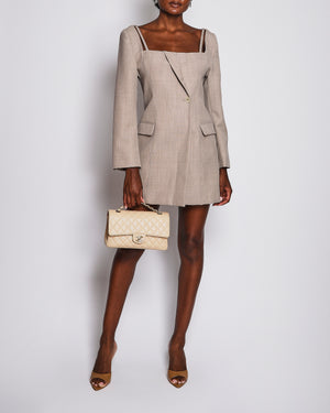 Jacquemus Beige Wool La Montagne Long-Sleeved Blazer Mini Dress Size FR 38 (UK 10)