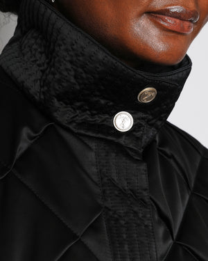 Chanel 19/B Black Cropped Sleeve Quilted Gilet with Chain Trim Detail Size FR 34 (UK 6)