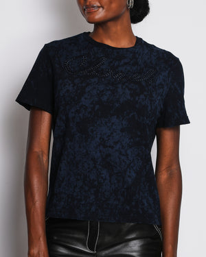 Chanel 20/S Navy Signature CC Logo Plaque T-Shirt Size FR 34 (UK 6)