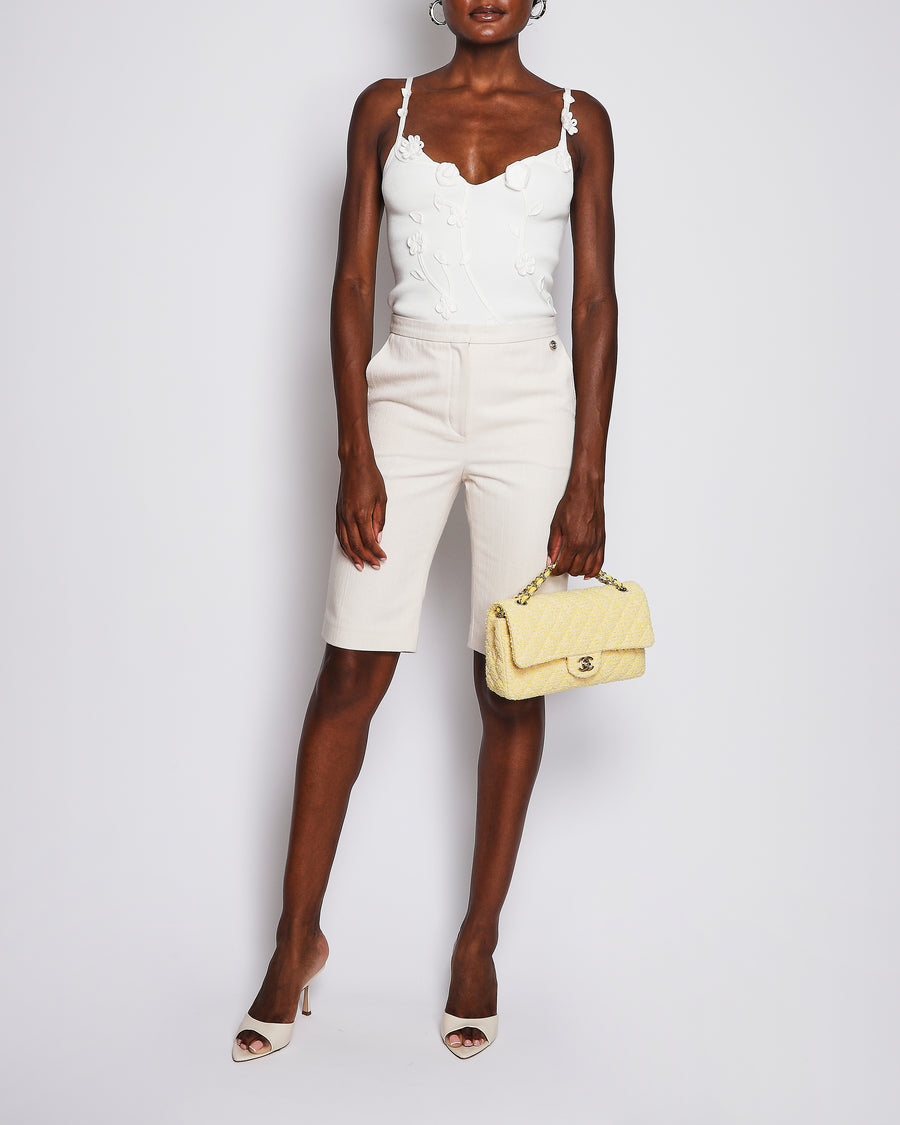 Cult Gaia White Knit Tank Top Size XS/S (UK 6/8)