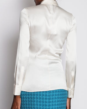 Tom Ford Cream Silk Shirt Size IT 36 (UK 4)