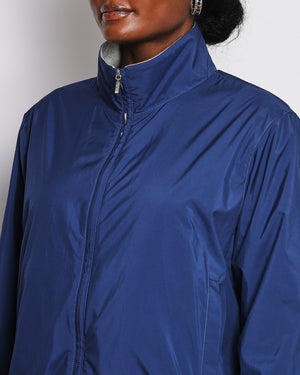 Loro Piana Blue and Grey Reversible Jacket Size IT 46 (UK 14)