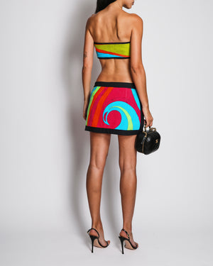 Pucci Multi-Colour Towelling Badeau Top and Mini Skirt Set Size IT 42 (UK 10)