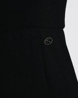 Chanel Black Sleeveless Jumpsuit with Black CC Button Size FR 36 (UK 8)