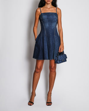 Alexander McQueen Blue Denim Mini Dress IT 38 (UK 6)