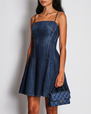 Alexander McQueen Blue Denim Mini Dress IT 38 (UK 6)