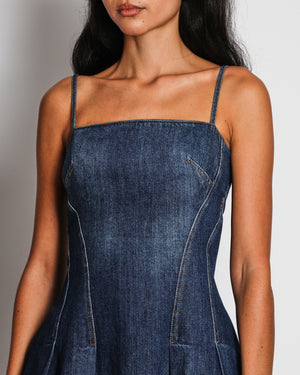 Alexander McQueen Blue Denim Mini Dress IT 38 (UK 6)