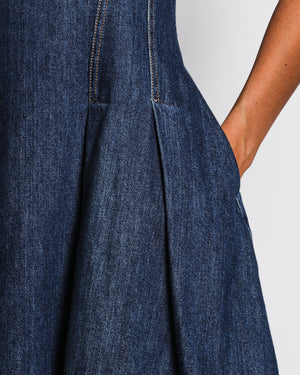 Alexander McQueen Blue Denim Mini Dress IT 38 (UK 6)