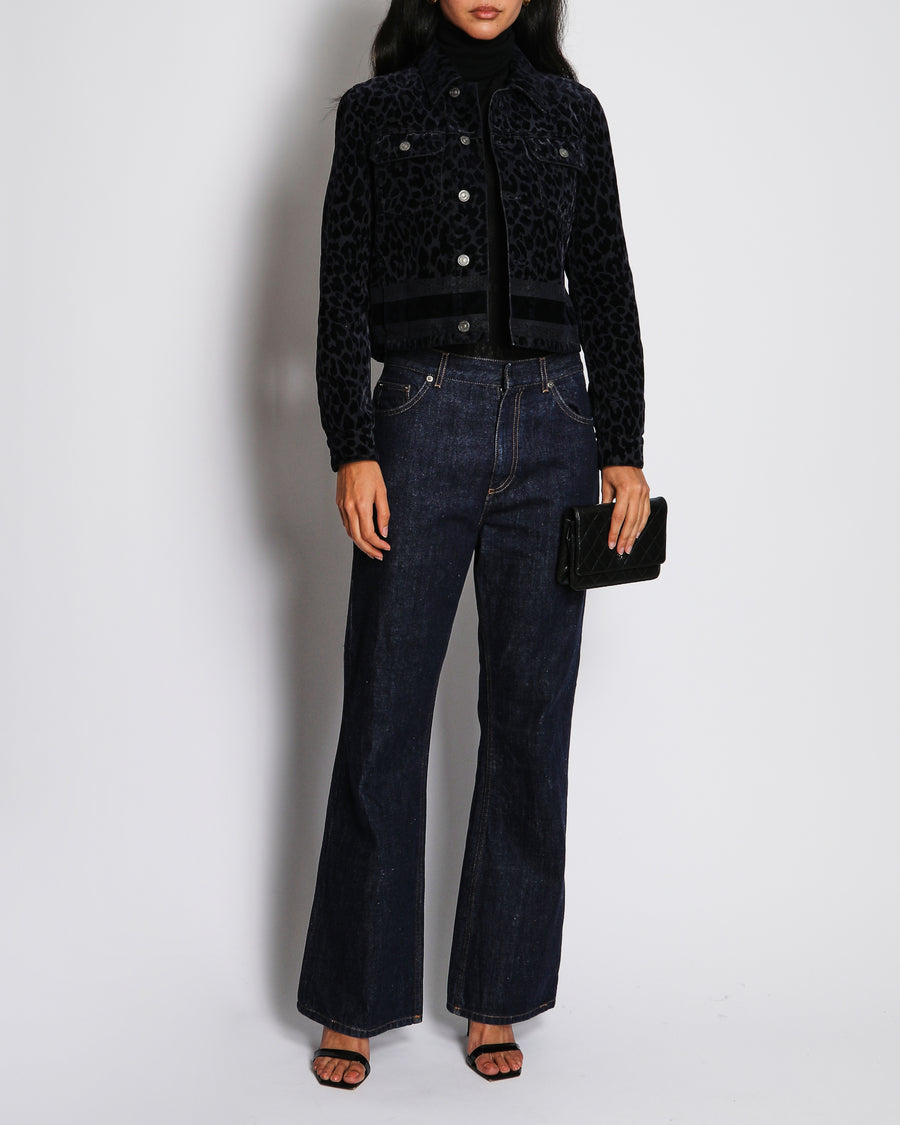 Christian Dior Dark Denim Mid Flare High-Waist Jeans Size FR 40 (UK 12)