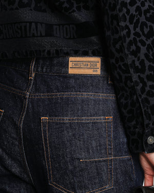 Christian Dior Dark Denim Mid Flare High-Waist Jeans Size FR 40 (UK 12)