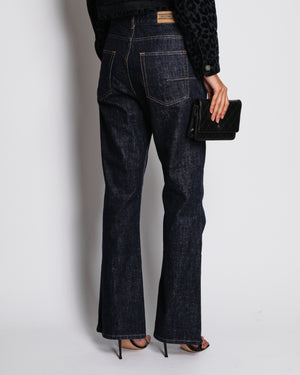 Christian Dior Dark Denim Mid Flare High-Waist Jeans Size FR 40 (UK 12)