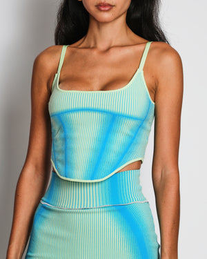 PH5 Blue and Green Gen 11 Compression Crop Top and Mini Skort Set Size XS/S (UK 6/8)