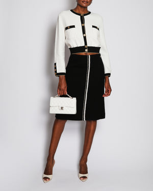 Chanel Ivory 19/C Round Neck CC Button Down Cardigan with Pocket Detail FR 40 (UK 12)
