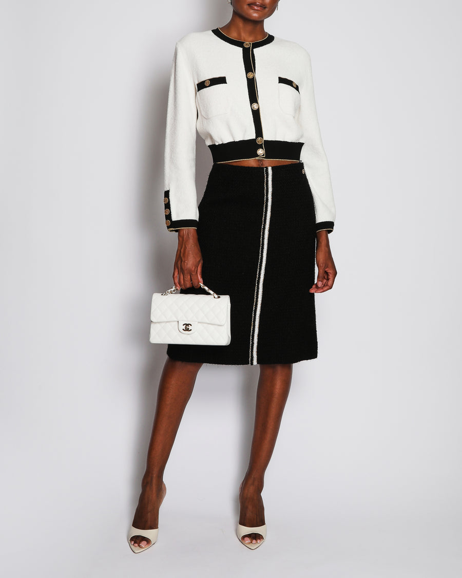 Chanel Ivory 19/C Round Neck CC Button Down Cardigan with Pocket Detail FR 40 (UK 12)