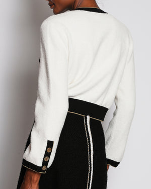 Chanel Ivory 19/C Round Neck CC Button Down Cardigan with Pocket Detail FR 40 (UK 12)
