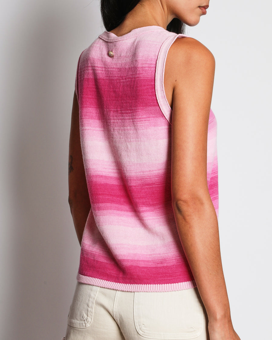 Chanel 24/C Pink Ombre CC Tank Top Size FR 40 (UK 12)