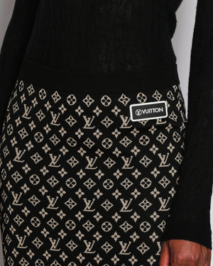 Louis Vuitton Black Monogram Tube Midi Skirt Size M (UK 10)