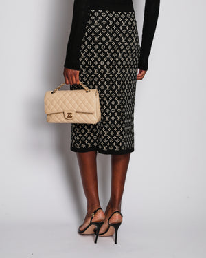 Louis Vuitton Black Monogram Tube Midi Skirt Size M (UK 10)