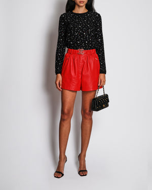 Chanel 20/S Black Sequin CC Logo Long Sleeve Top Size FR 36 (UK 8)