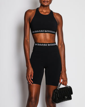 Chrome Hearts Black Two Piece Gym Set with Logo Detailing Size S (UK 8)