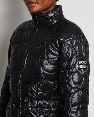 Chanel Black Coco Neige Quilted One-Piece Ski Suit Size FR 38 (UK 10)