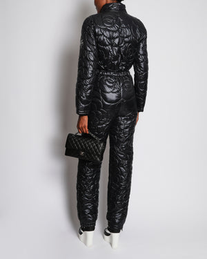 Chanel Black Coco Neige Quilted One-Piece Ski Suit Size FR 38 (UK 10)
