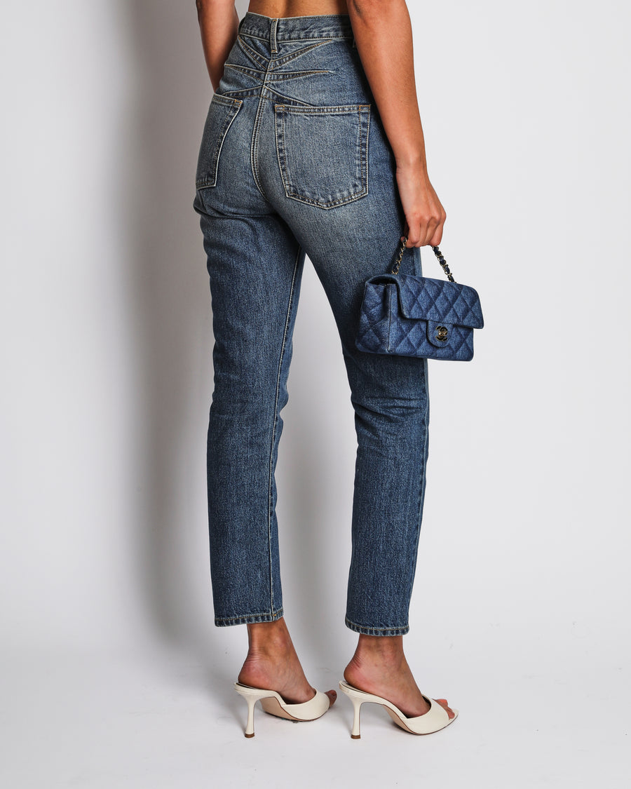 Alaia Blue High-Rise Skinny Jean Size FR 36 (UK 8)
