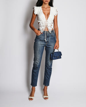 Alaia Blue High-Rise Skinny Jean Size FR 36 (UK 8)