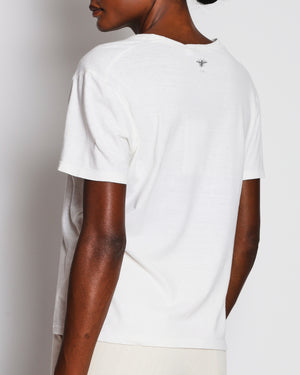 Christian Dior White 'We Should All Be Feminists' T-Shirt Size FR 38 (UK 10)