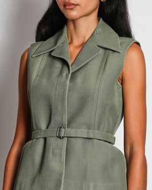 Christian Dior Khaki Sleeveless Vest with Matching Short Set Size FR 38 (UK 10)