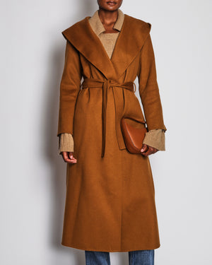The Row Brown Hooded Wrap Coat with Pocket Detail Size S (UK 8)