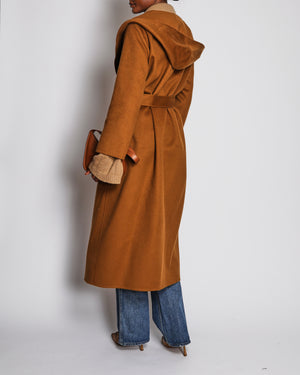 The Row Brown Hooded Wrap Coat with Pocket Detail Size S (UK 8)