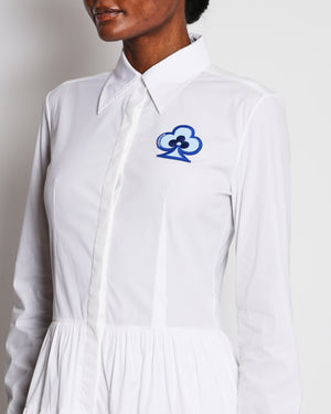 Louis Vuitton White Long Sleeve Midi Shirt Dress FR 38 (UK 10)