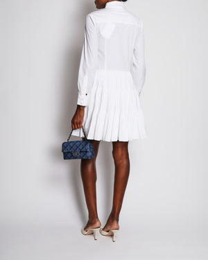 Louis Vuitton White Long Sleeve Midi Shirt Dress FR 38 (UK 10)