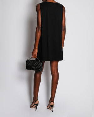 Prada Black A-Line Re-Nylon Dress With Detachable Triangle Pouch Details Size IT 38 (UK 6)