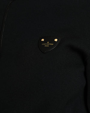Louis Vuitton Black, White and Beige Long Sleeves Mini Dress With Monogram Size FR 36 (UK 8)