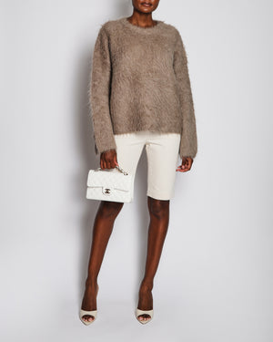 Toteme Taupe Boxy Alpaca-Blend Sweater Size XS/S (UK 6/8)