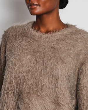 Toteme Taupe Boxy Alpaca-Blend Sweater Size XS/S (UK 6/8)