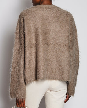 Toteme Taupe Boxy Alpaca-Blend Sweater Size XS/S (UK 6/8)
