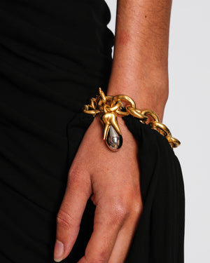 Schiaparelli Black Velvet Draped One Shoulder Mini Dress With Shoulder Gold Chain Detail Size FR 34 (UK 6)