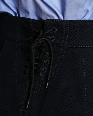 Christian Dior Navy High-Waisted Shorts with Black Button Details Size FR 38 (UK 10)