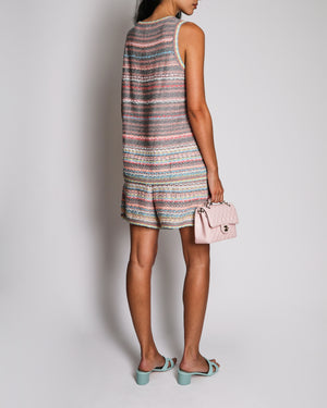 Chanel Pastel Multi-Colour Sleeveless Knit Jumper and Shorts Set Size FR 38/40 (UK 10/12)