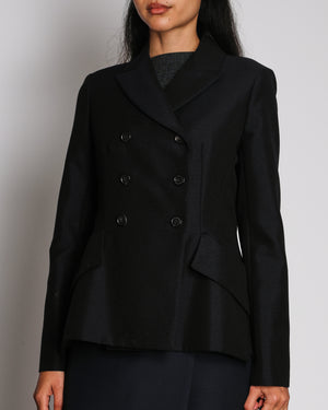 Christian Dior Black Wool Double Breasted Bar Jacket FR 40 (UK 12)